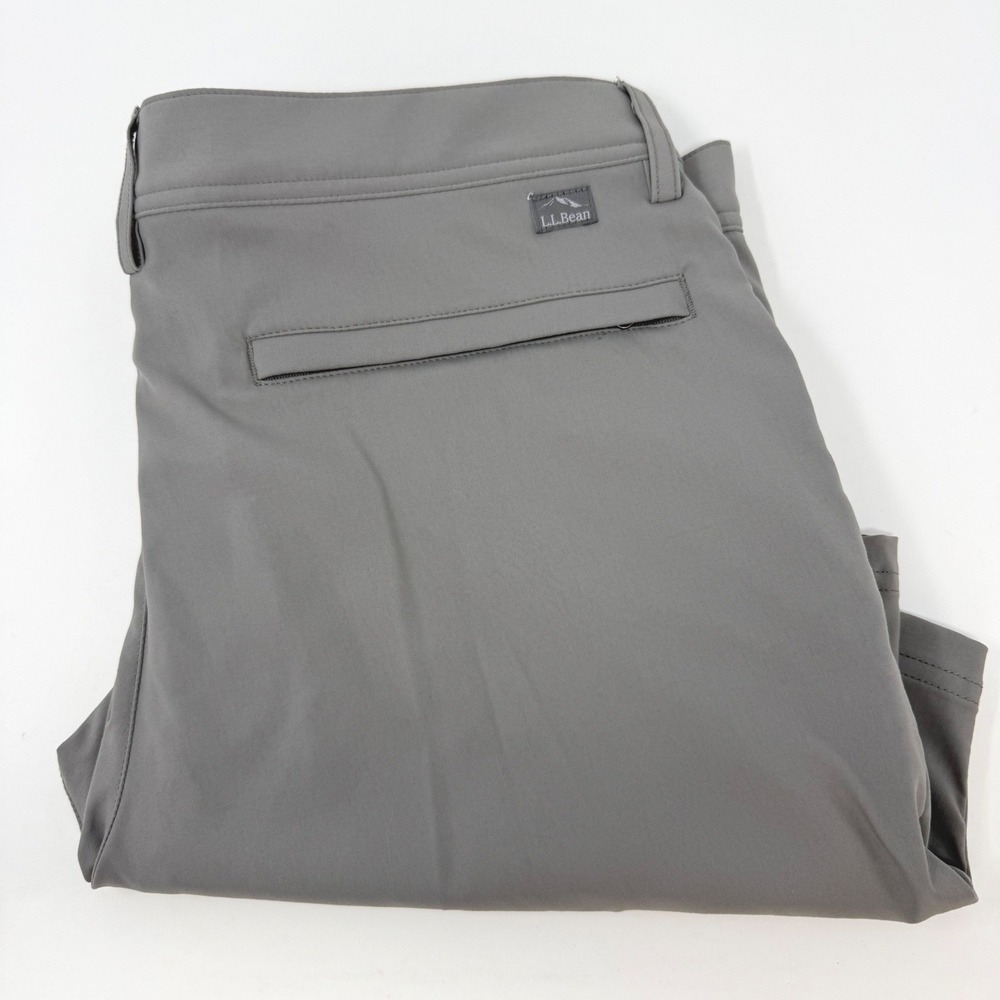 LL Bean Mens Size 36 Gray Performance Active Stretch Hiking Golf Shorts 524842